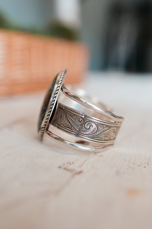 Kingman Turquoise Cuff (Round)